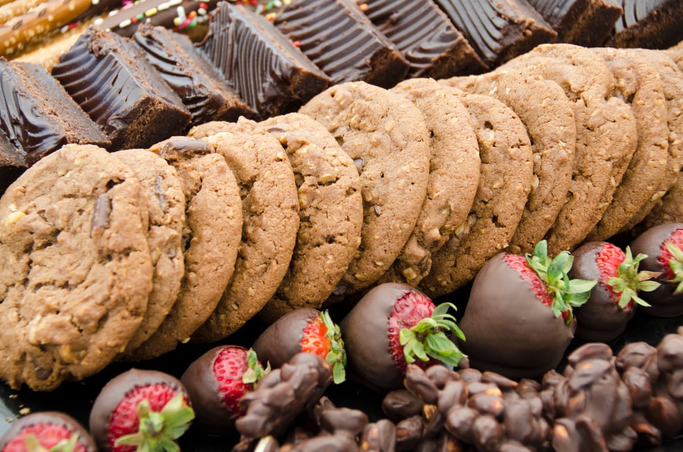 chocolate desserts tray