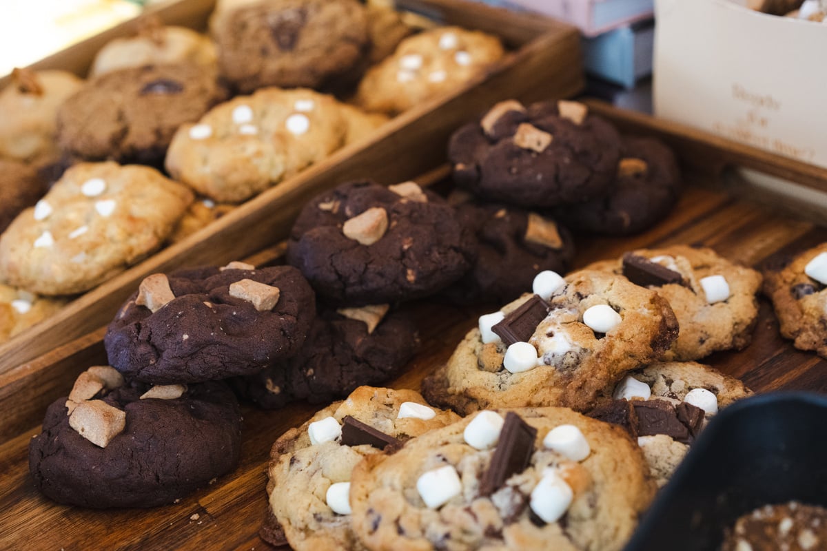 Pile of Assorted Fresh Cookies