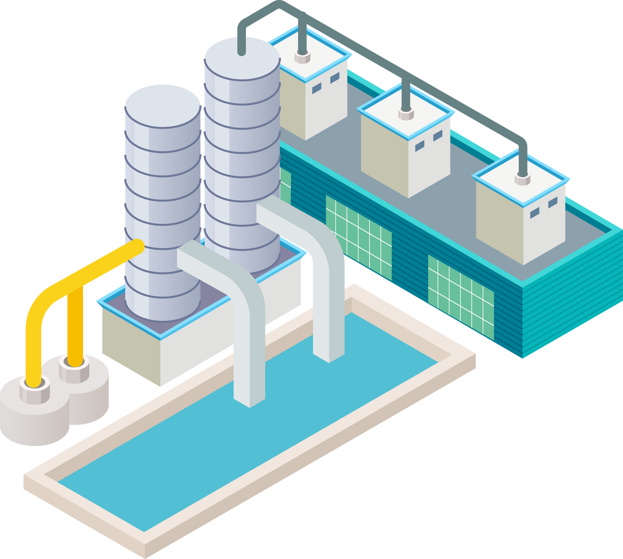 water purification technology isometric